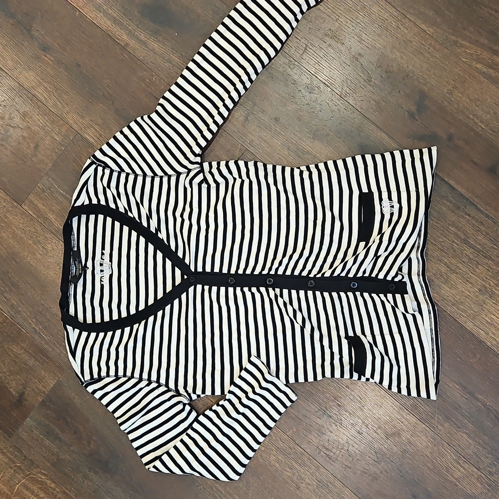 WEEKEND MAX MARA Goth  Fitted Striped Cardigan Size M